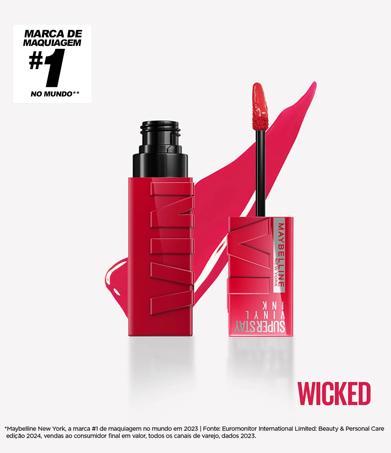 Batom Líquido NY SuperStay Vinyl Ink Maybelline WICKED 1