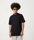 Imagem miniatura do produto Remera Relaxed en Media Malla con Estampado Blessed Negro 1