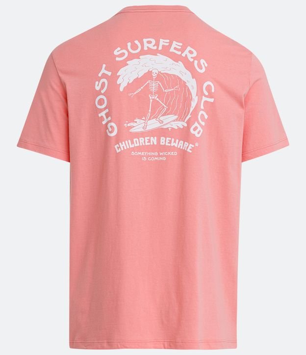 Camiseta Regular com Estampa de Lettering Rosa 7