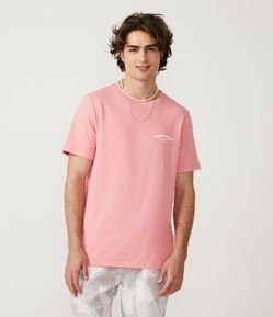Camiseta Regular com Estampa de Lettering