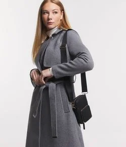 Bolsa Porta Celular Transversal com Bolsinho e Alça Larga