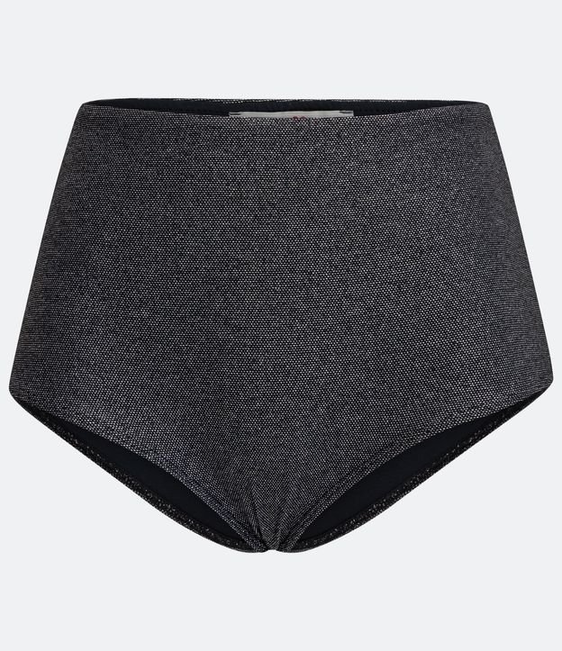 Short Hot Pants com Fio Metalizado Cinza 4