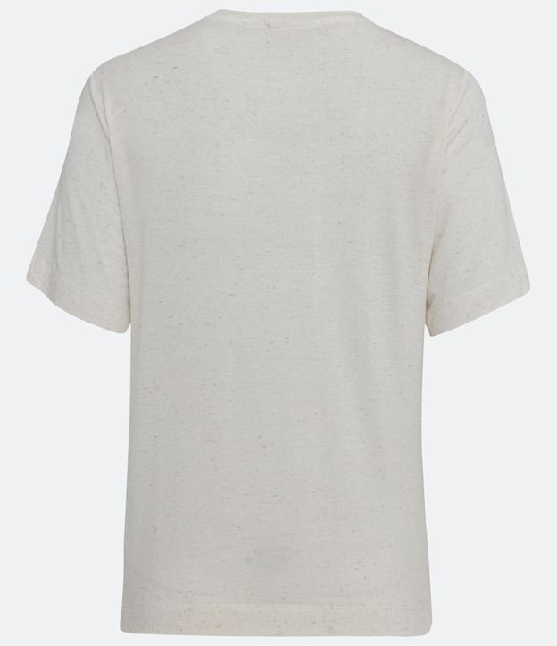 Remera en Viscosa con Estampado Cebra Off White 6