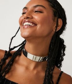 Gargantilha Rígida em Metal Liso