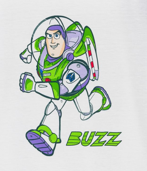 Pijama Largo Infantil Estampado Buzz Lightyear - Talle 2 a 8 años Blanco 2