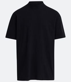 Camiseta Relaxed em Algodão Peruano com Gola Média