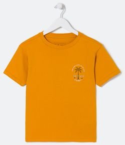 Camiseta Infantil Estampa Palmeira - Tam 5 a 14 Anos