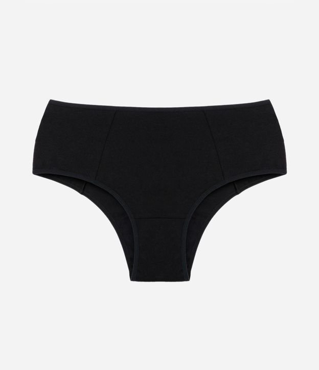 Calcinha Hot Pants Básica em Algodão Curve & Plus Size Preto 5