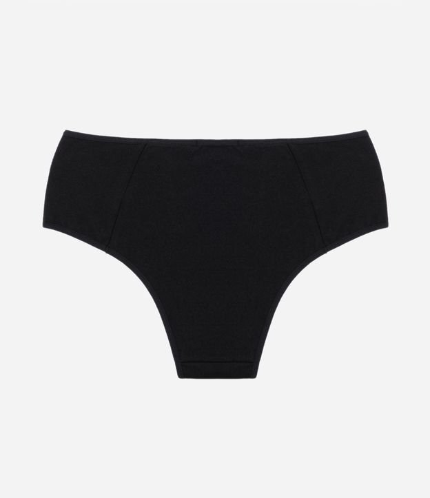 Calcinha Hot Pants Básica em Algodão Curve & Plus Size Preto 6
