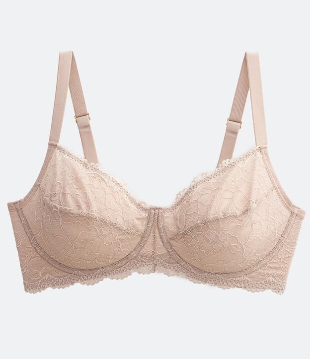 Soutien en Encaje Floral sin Copa y con Aro Curve & Plus Size Beige 4