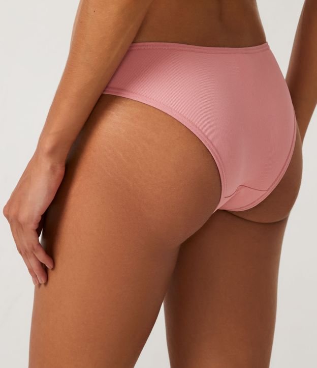 Kit 02 Bombachas Bikini en Microfibra con Detalle en Encaje Negro/Rosado 4