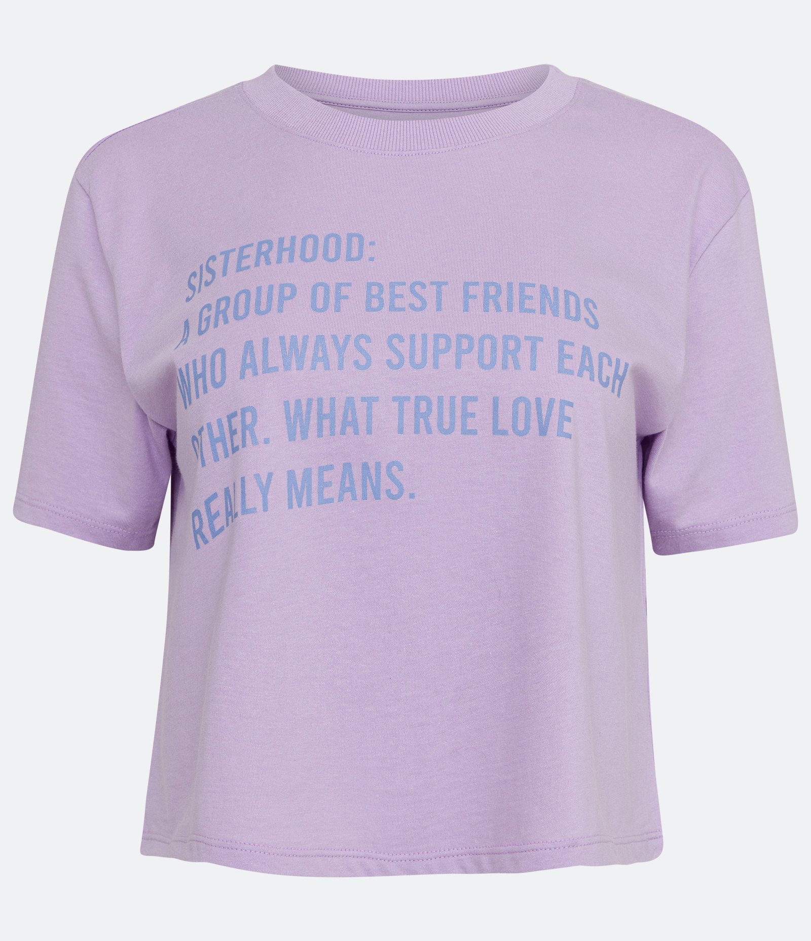 Blusa de Pijama em Meia Malha com Estampa Lettering Lilás 1
