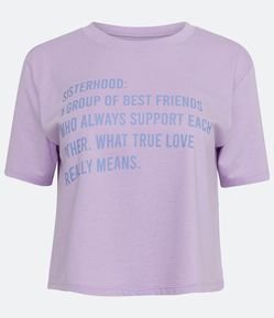 Blusa de Pijama em Meia Malha com Estampa Lettering