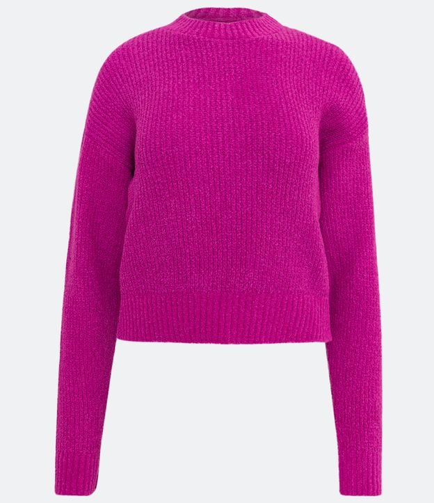 Suéter de Punto Acanalado Rosado 5
