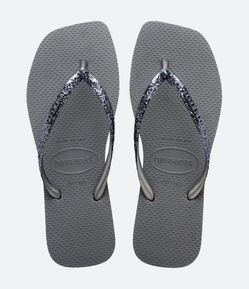 Chinelo Tira Fina Square Havaianas com Glitter