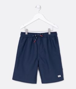 Bermuda de Banho Infantil com Etiqueta Emborrachada - Tam 5 a 14 anos