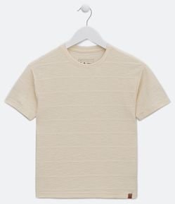 Camiseta Básica Infantil com Etiqueta na Barra - Tam 5 a 14 Anos
