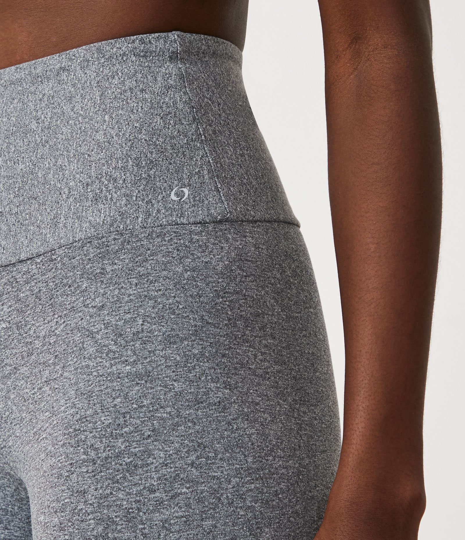 Calça Legging Esportiva em Microfibra com Cós Alto Cinza 4