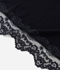 Camisola de Alcinha em Viscolycra com Detalhe em Renda Curve & Plus Size