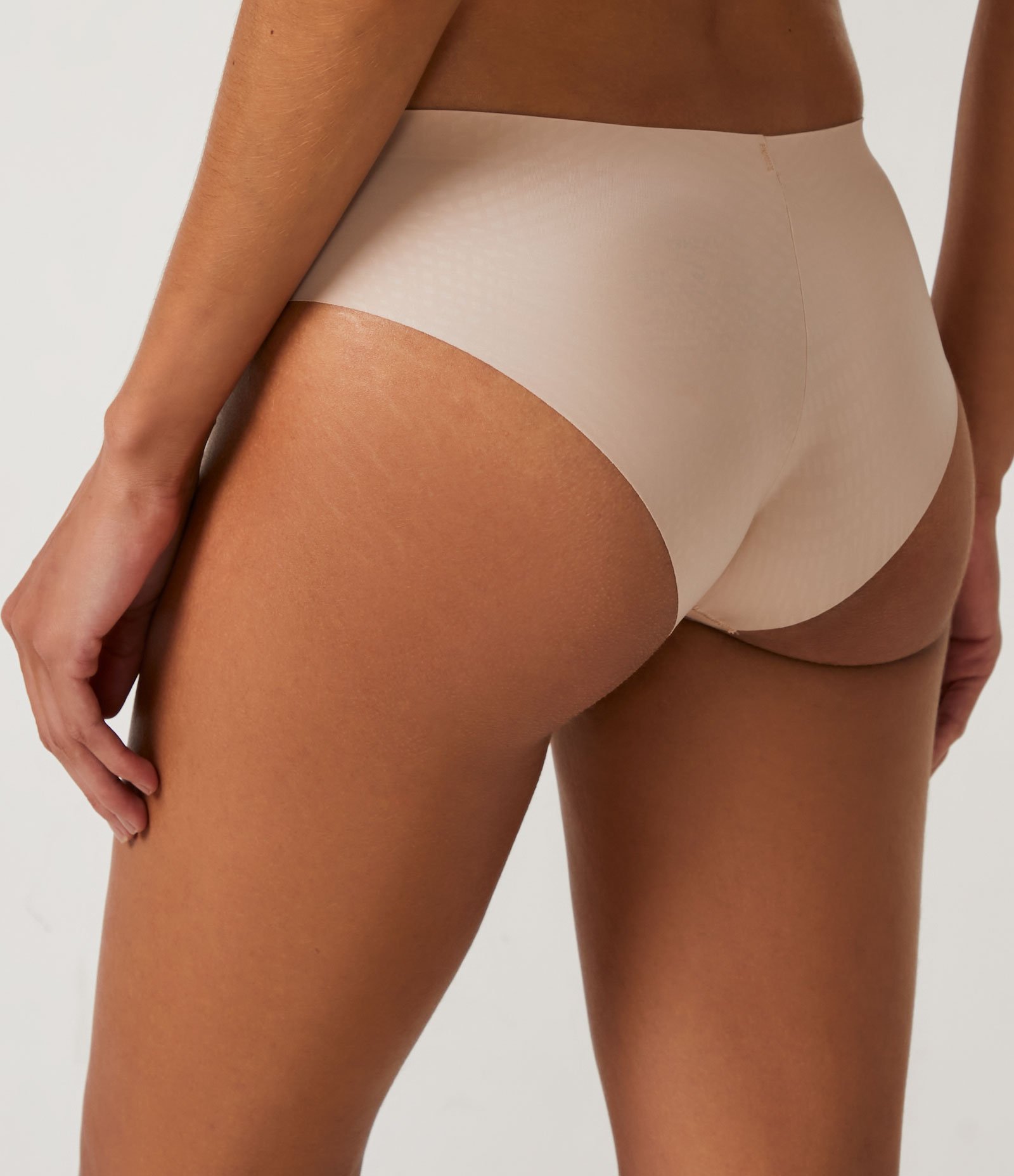 Kit 02 Calcinhas Boyshort em Microfibra com Lateral Larga DelRio Bege/ Preto 4