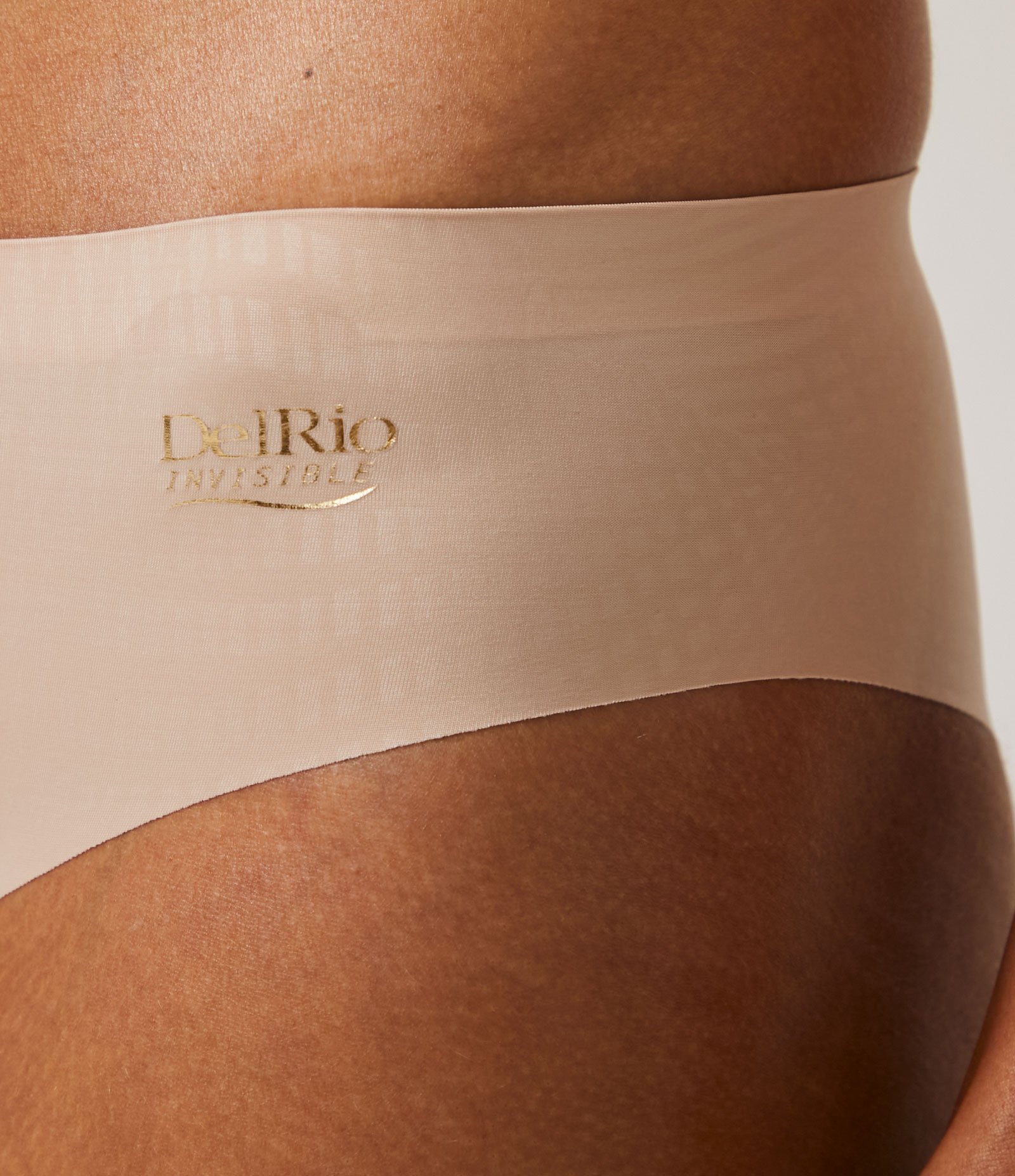 Kit 02 Calcinhas Boyshort em Microfibra com Lateral Larga DelRio Bege/ Preto 5