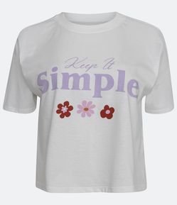 Blusa de Pijama em Algodão com Estampa Keep it Simple