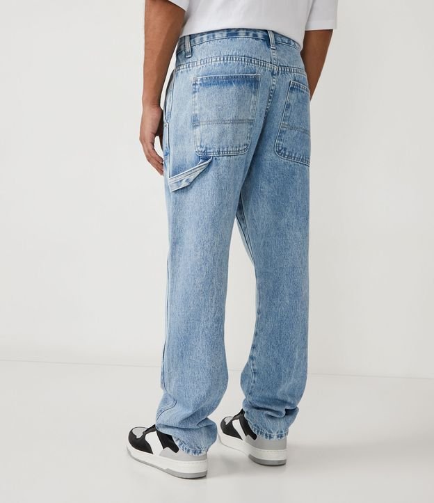 Pantalón Loose Carpenter Jeans con Tira Lateral Azul Médio 3