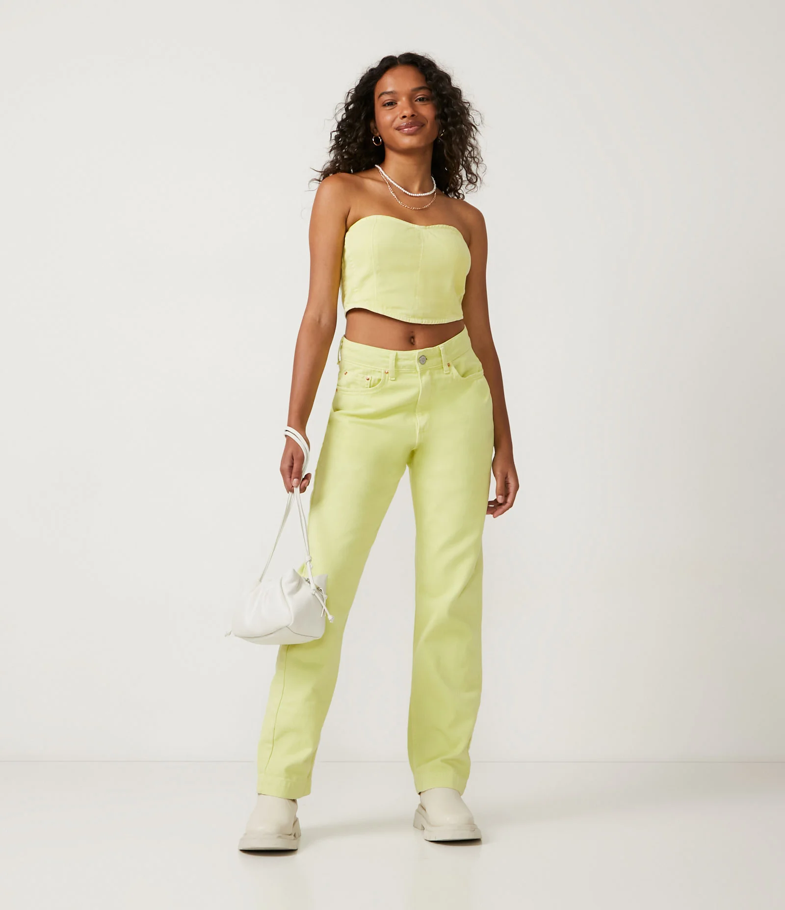 Blusa Cropped Corpete em Sarja com Recortes Verde 2