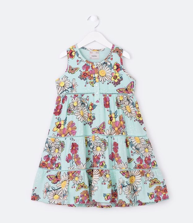 Vestido infantil feito em crochê com saia de babados Parte 3 