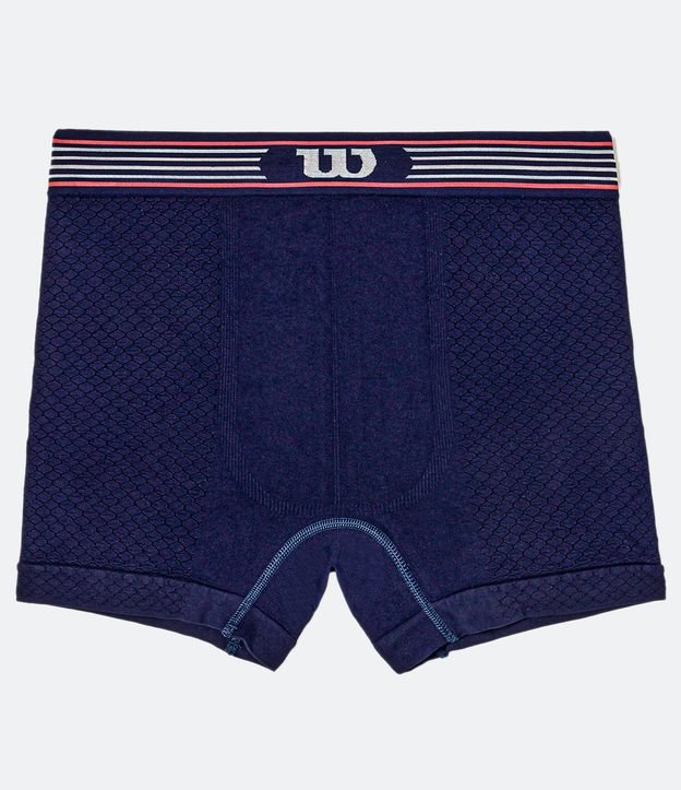 Cueca Boxer em Poliamida com Logo e Listras no Cós Wilson