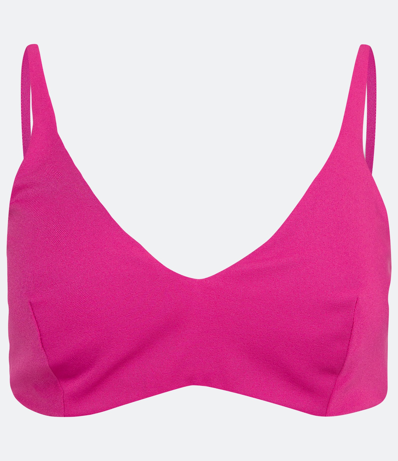 Blusa Cropped de Alça em Crepe com Lastex nas Costas Rosa 1