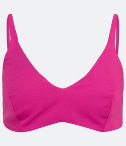 Blusa Cropped de Alça em Crepe com Lastex nas Costas