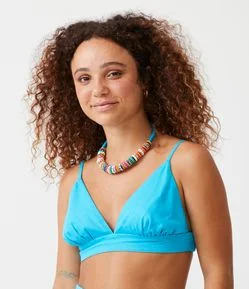 Blusa Cropped em Linho com Alça Regulávels