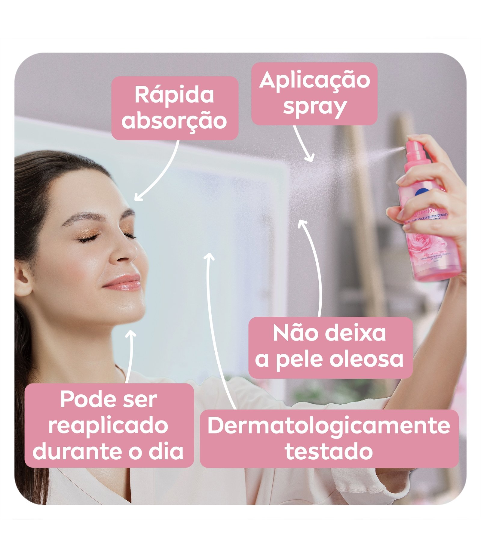 Aqua Hidratante Spray Facial Mist Nivea 150ml 5