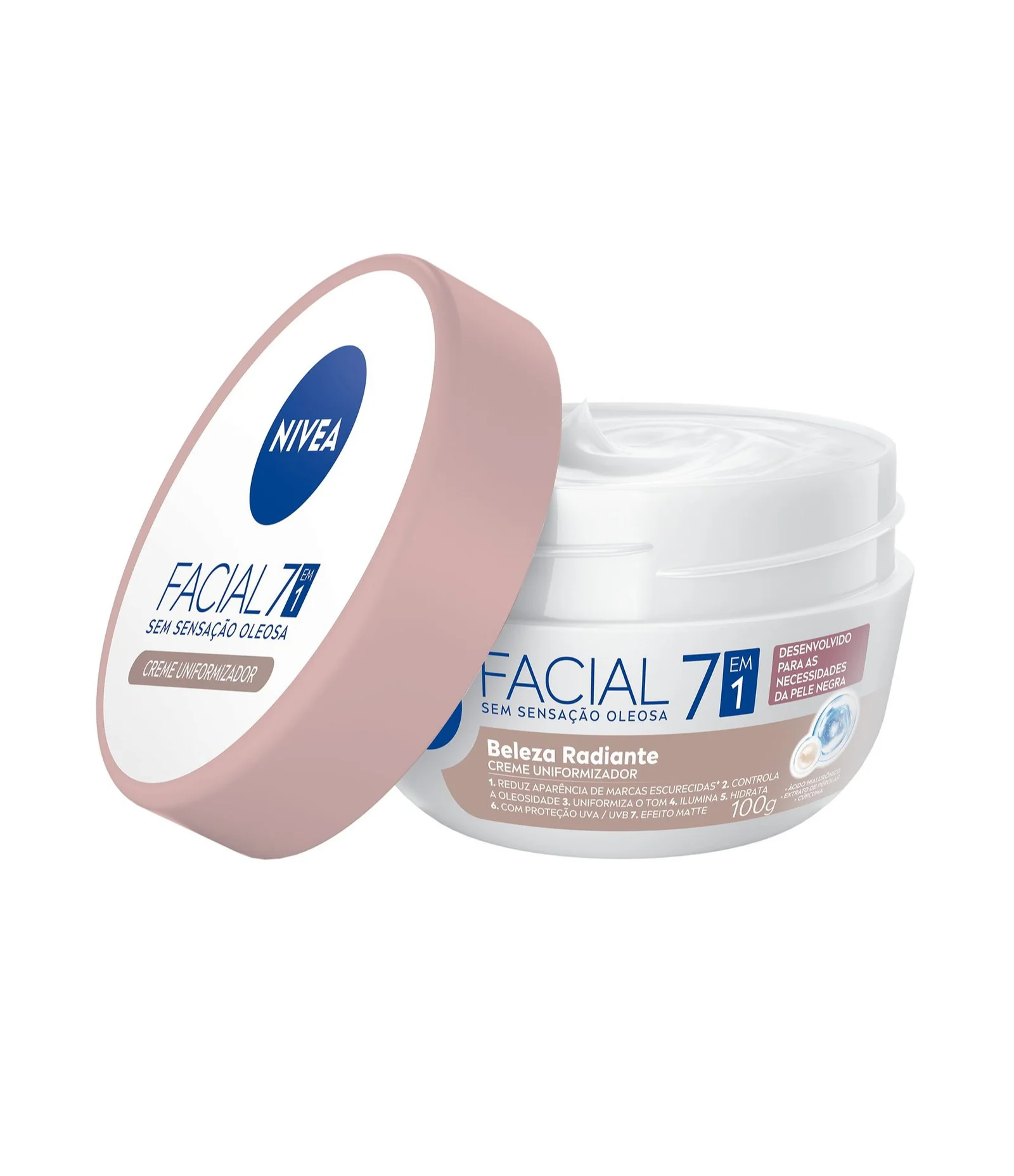 Creme Facial Uniformizador Hidratante Facial 7 em 1 Beleza Radiante Nivea 100g 1