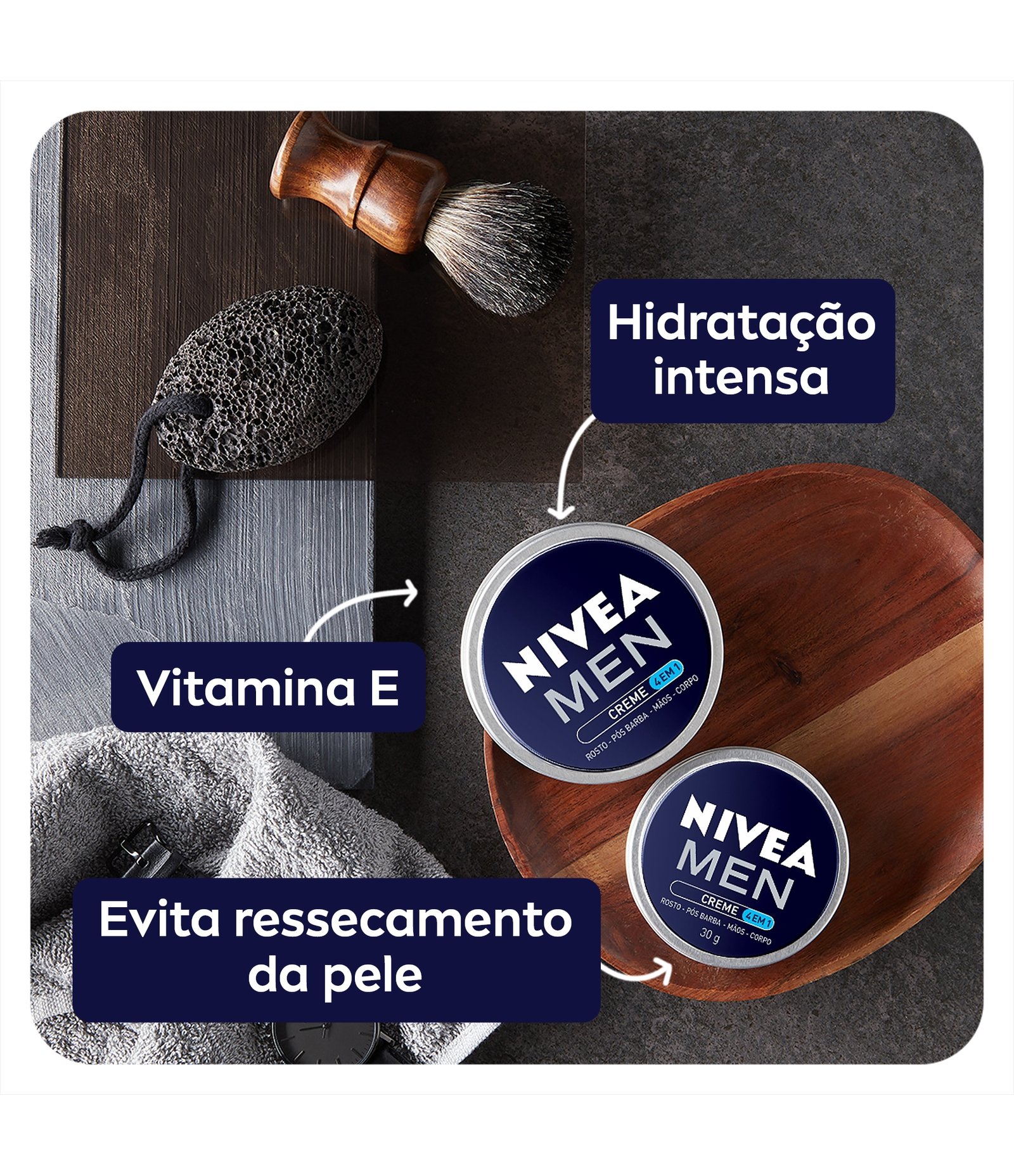 Creme Hidratante Men 4 em 1 Nivea 75g 3