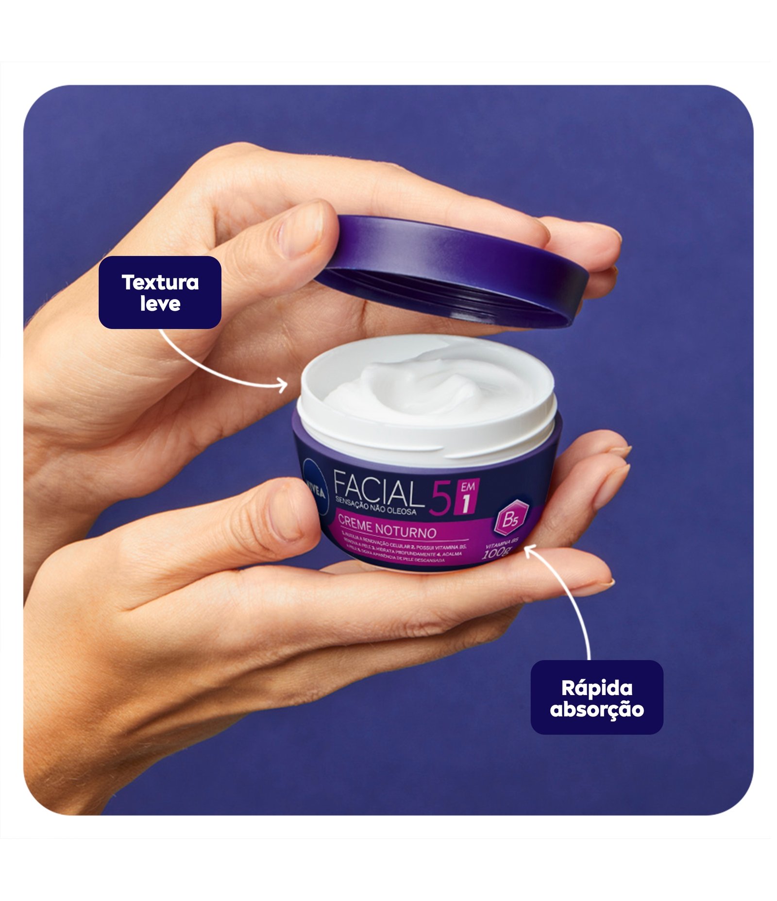 Creme Facial Noturno Nivea 100ml 5