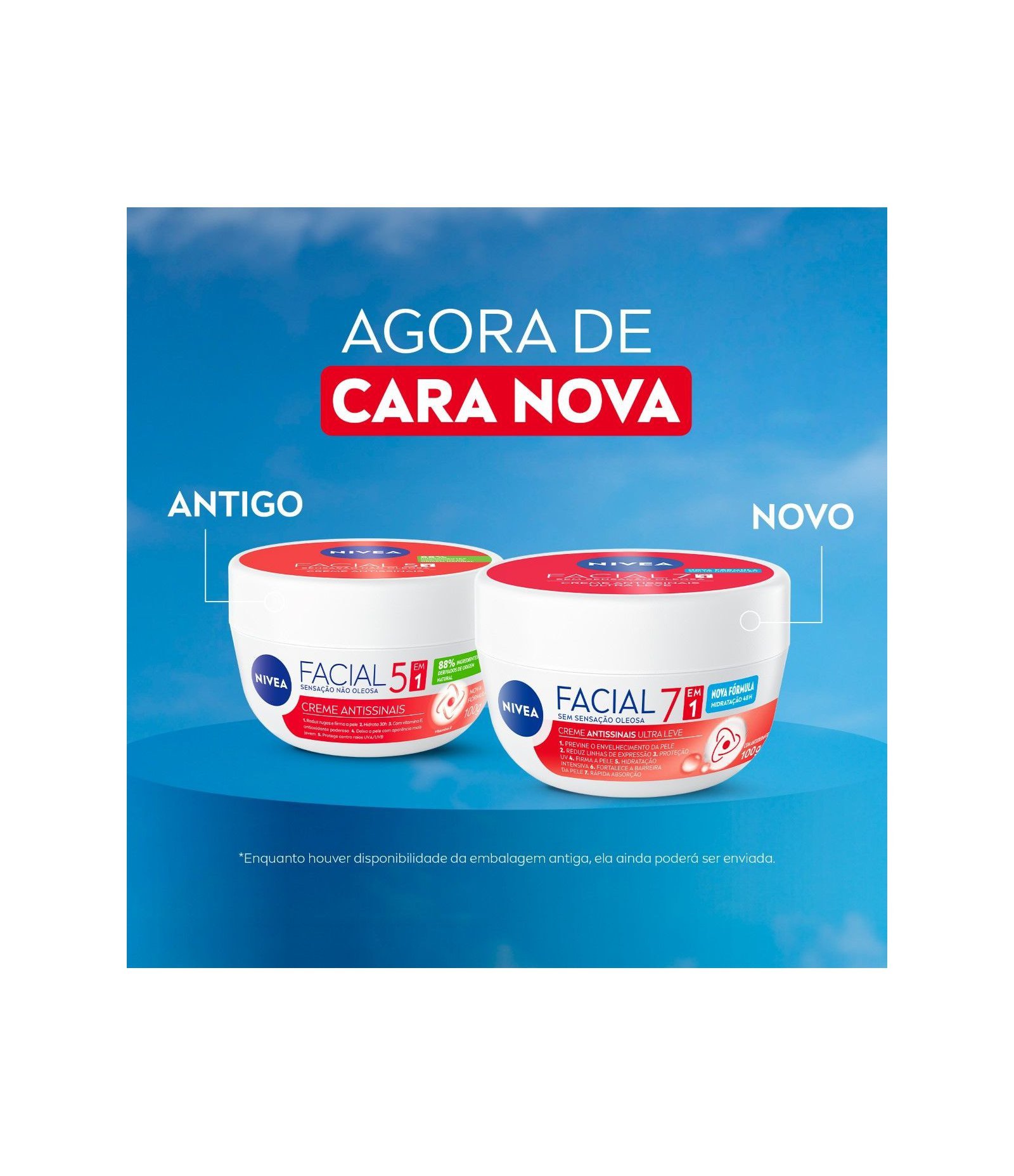 Creme Facial Antissinais 7 em 1 Ultraleve Nivea  100g 3