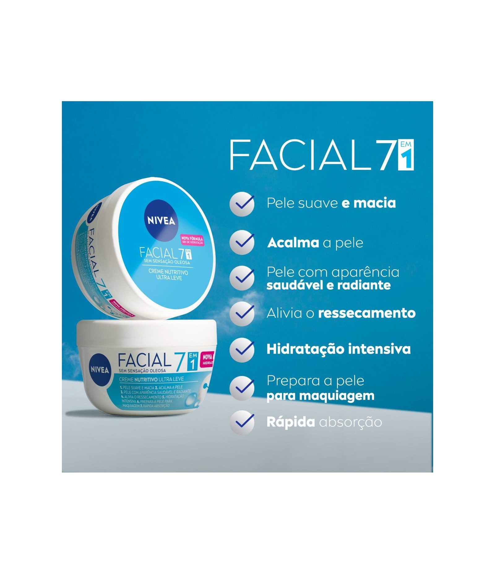 Creme Facial Nutritivo 7 em 1 Ultraleve Nivea  100g 5