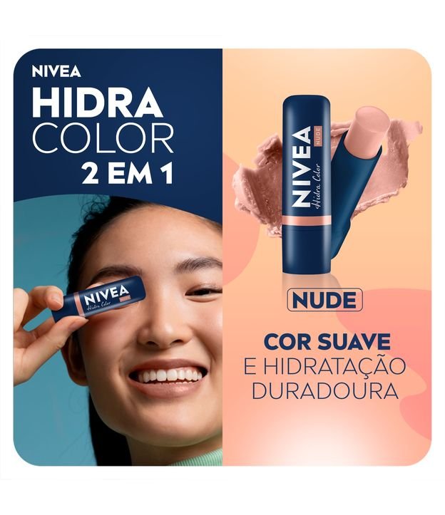 Hidratante Labial Hidra Color 2 em 1 Nivea 4,8g 3
