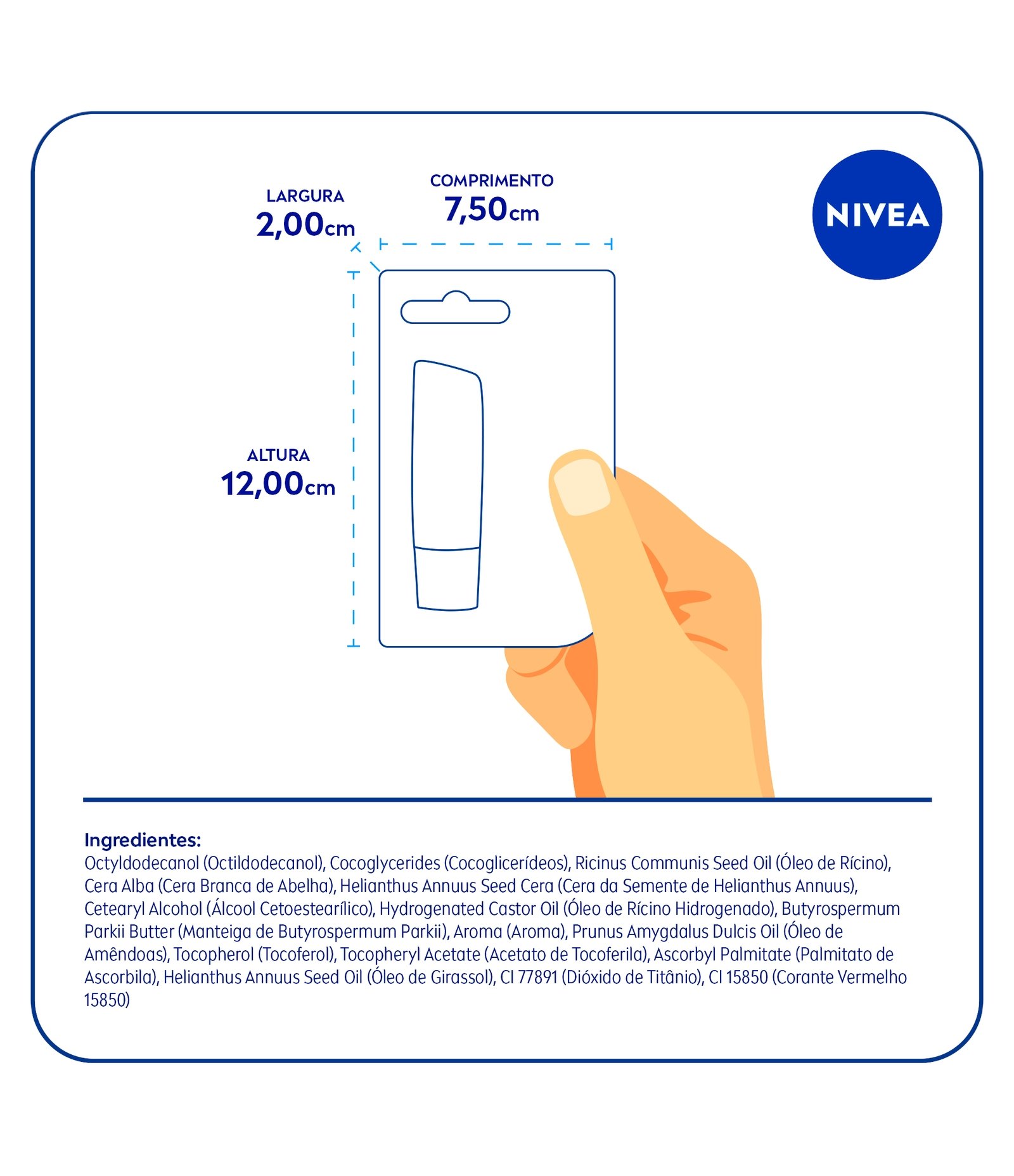 Hidratante Labial Hidra Color 2 em 1 Rosa Pink 4,8g Nivea 4,8g 8