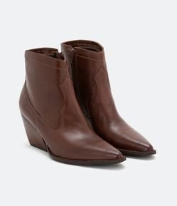 Bota Country em Couro Cano Curto