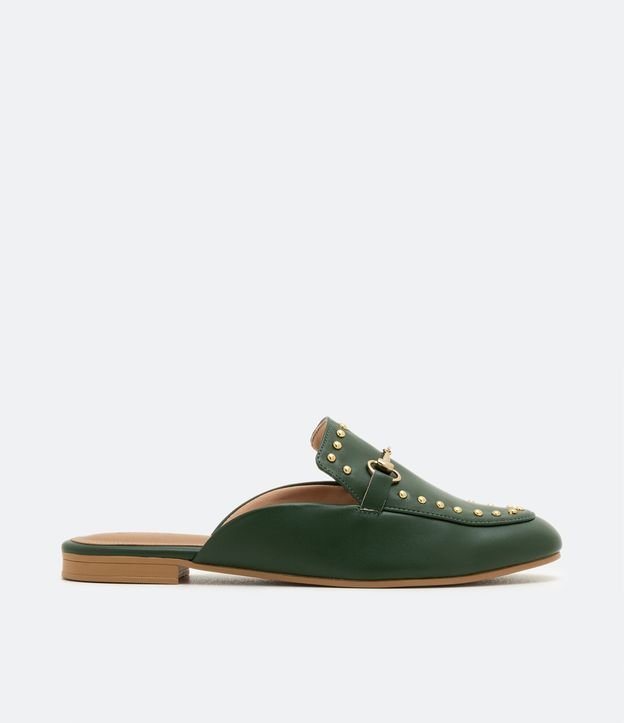 Zapatilla Mule con Bridón Metálico Verde 2