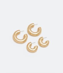 Kit 02 Brincos Argolas em Plástico Tubulares