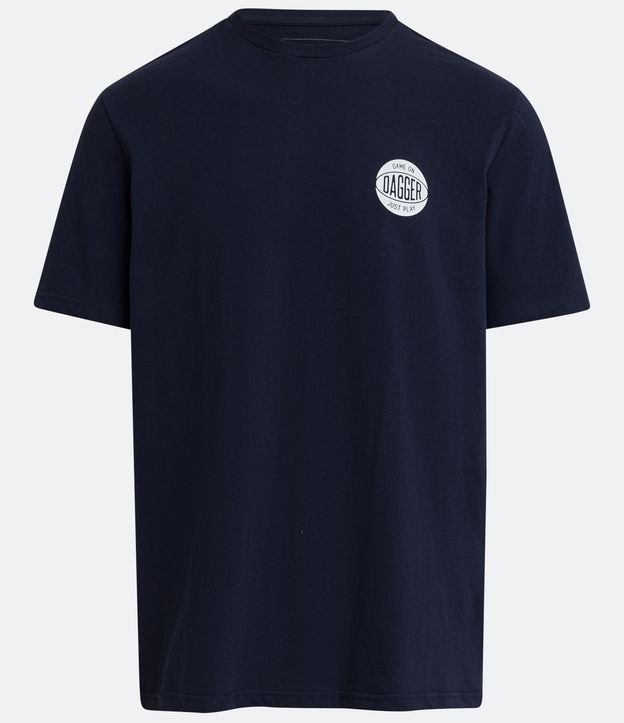 Camiseta em Meia Malha com Estampa Bowl Eastside Azul 5