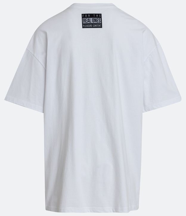 Camiseta Oversized em Algodão com Estampa de Esqueleto e Lettering Branco 7