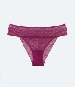Calcinha String em Renda Floral Curve & Plus Size