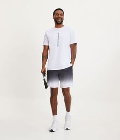 Bermuda Deportiva con Cintura Elástica y Estampado Degrade