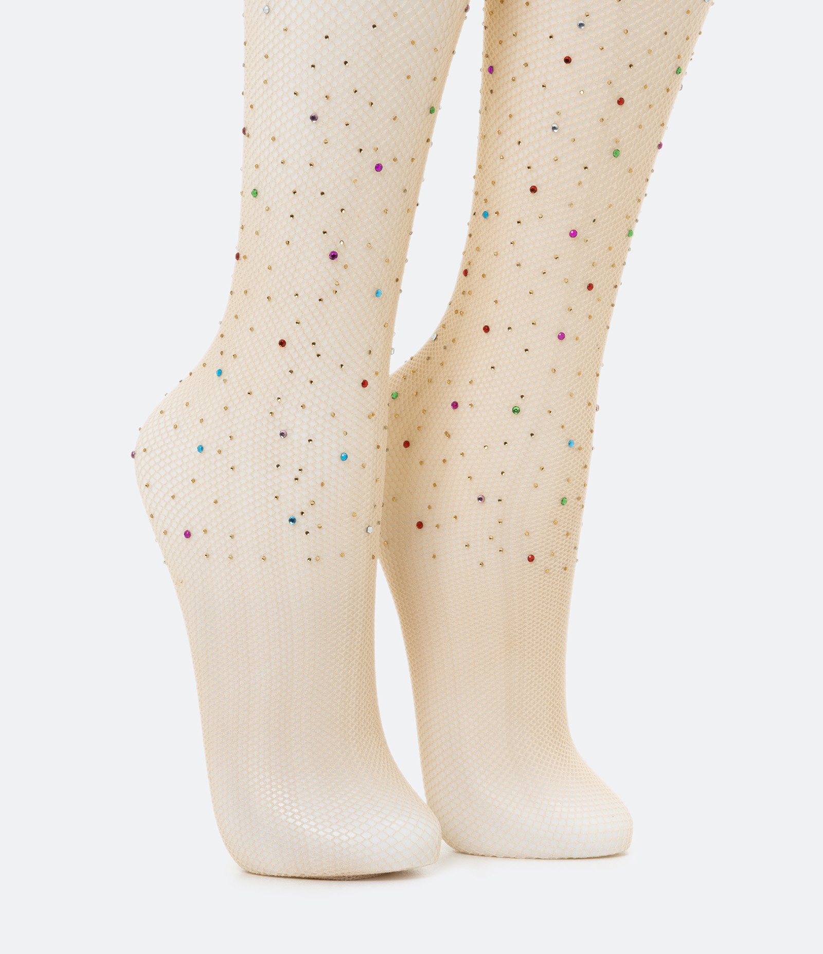 Meia Calça Arrastão com Detalhe em Strass 2