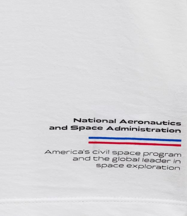 Remera Infantil Estampado NASA - Talle 5 a 14 años Blanco 4